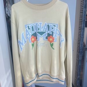 Madhappy Women's Yellow Sweater with Floral Design